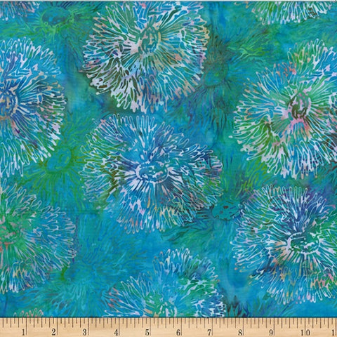 Hoffman McKenna Ryan Jelly Fish Batiks MR45 200 Blue Hawaiian By The Yard