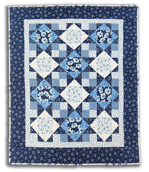 Kings Crown 37 x 46" Fully Finished Sample Quilt - Madison Garden