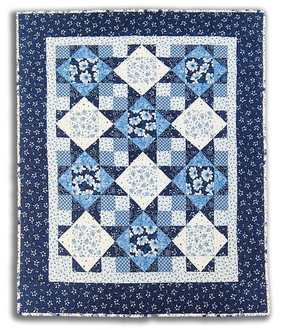 Kings Crown 37 x 46" Fully Finished Sample Quilt - Madison Garden