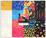 P&B Textiles Paquete de cuartos gordos precortados de 17 piezas con panel - Jona's Garden