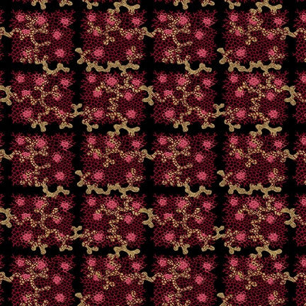 Henry Glass & Co. Mariakerke 3362 88 Burgundy Coral Plaid By The Yard