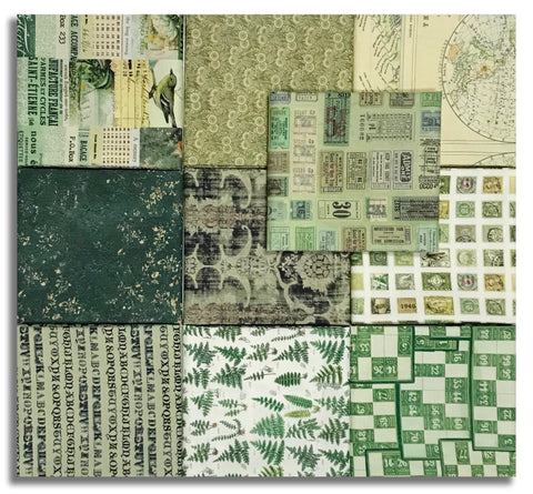 Matt's Free Spirit Pre-Cut 10 Piece Fat Quarter Bundle - Palette - Green