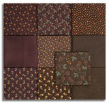 Matt's Pre-Cut Moda Kansas Troubles 10 Piece Fat Quarter Bundle - Flannel Season - Mahogany