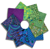 Matt's Pre-Cut Kaffe Fassett 10 Piece Fat Quarter Bundle - Peacock