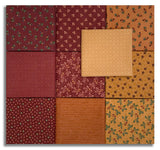 Matt's Pre-Cut Moda Kansas Troubles 10 Piece Fat Quarter Bundle - Flannel Season - Rust