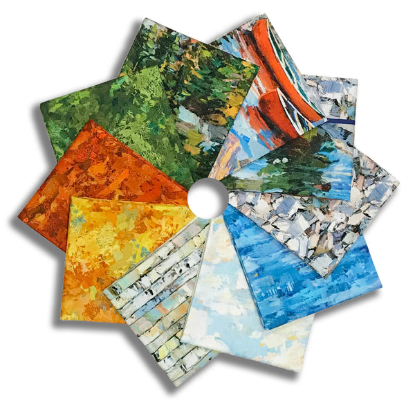 Matt's Northcott Pre-Cut 10 Piece Fat Quarter Bundle - Canoe Lake