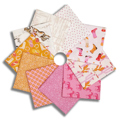 Matt's In The Beginning Pre-Cut 10 Piece Fat Quarter Bundle - Go Cowgirl!
