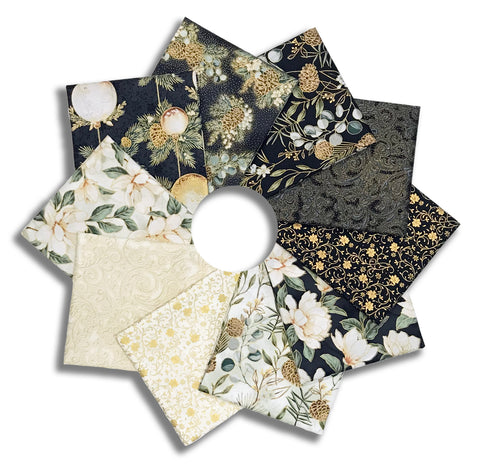 Matt's Hoffman Metallic Pre-Cut 10 Piece Fat Quarter Bundle - Ornament Grove