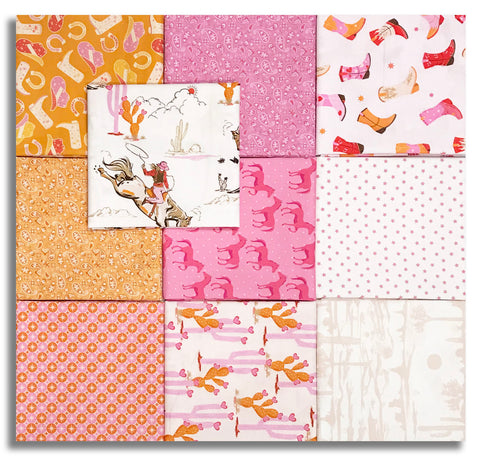 Matt's In The Beginning Pre-Cut 10 Piece Fat Quarter Bundle - Go Cowgirl!