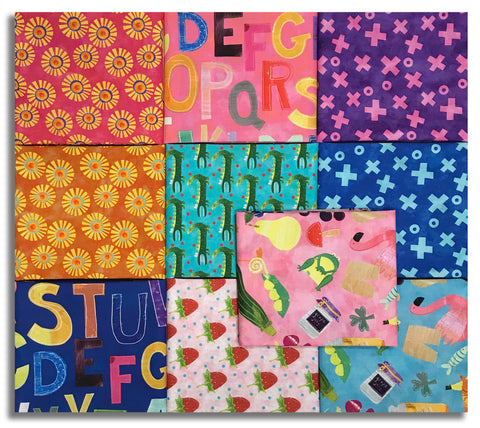 Matt's In The Beginning Pre-Cut 10 Piece Fat Quarter Bundle - ABC's Of Color