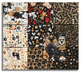 Matt's Timeless Treasures Pre-Cut 10 Piece Fat Quarter Bundle - Happiness Has Paws