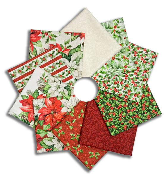 Matt's Northcott Digital Pre-Cut 10 Piece Fat Quarter Bundle - Holiday Joy