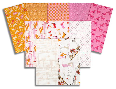 Matt's In The Beginning Pre-Cut 10 Piece Half Yard Bundle - Go Cowgirl!