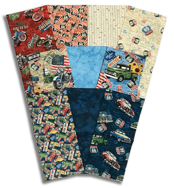 Matt's Northcott Pre-Cut 10 Piece Half Yard Bundle - Historic Route 66