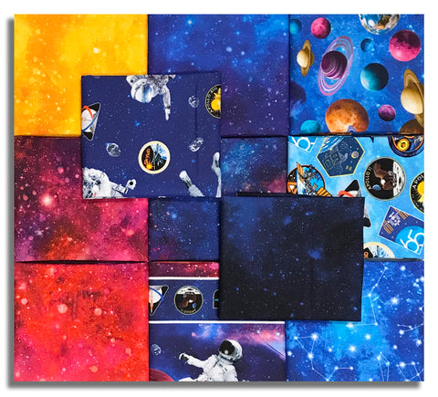 Matt's Northcott Pre-Cut 11 Piece Fat Quarter Bundle - Space Odyssey