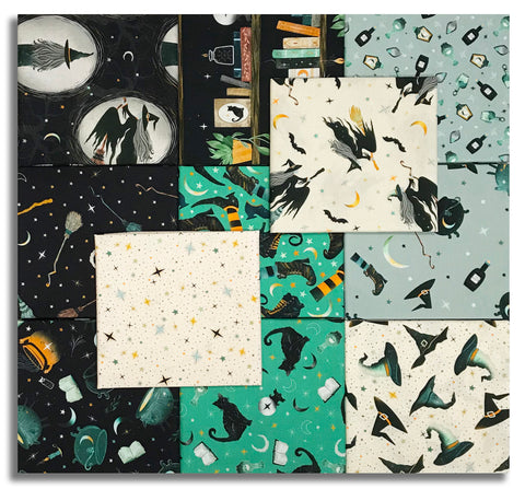 Matt's Blank Quilting Pre-Cut 11 Piece Fat Quarter Bundle - Witchy Wicked
