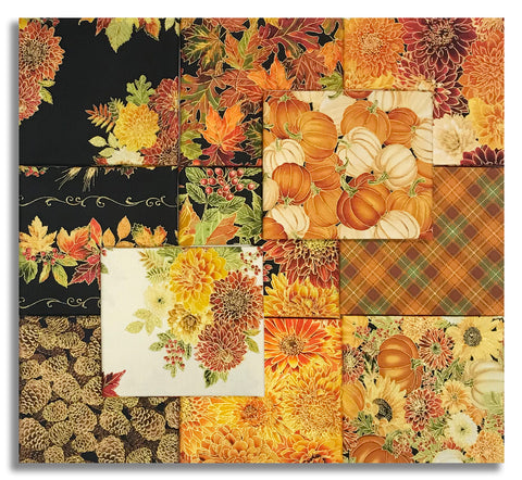 Matt's Timeless Treasures Pre-Cut 11 Piece Fat Quarter Bundle - Give Thanks