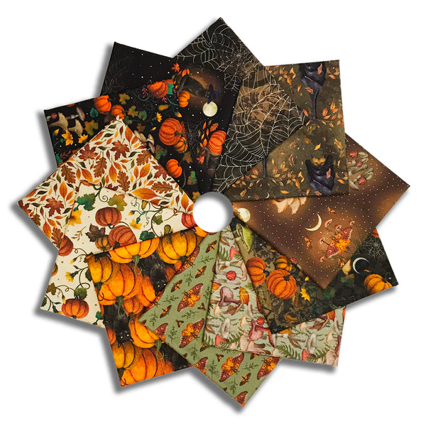 Matt's Blank Quilting Pre-Cut 11 Piece Fat Quarter Bundle - Harvest Haunt