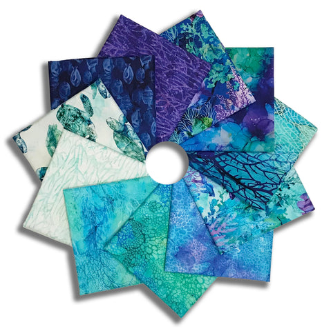 Matt's Northcott Pre-Cut 11 Piece Fat Quarter Bundle - Coral Reef