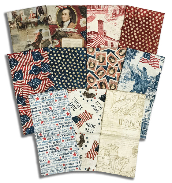 Matt's Northcott Pre-Cut 11 Piece Half Yard Bundle - Stonehenge America 250