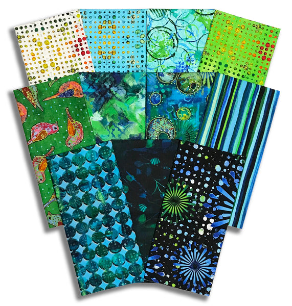 Matt's Free Spirit Pre-Cut 11 Piece Half Yard Bundle - Radiant Grove