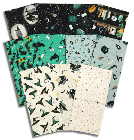 Matt's Blank Quilting Pre-Cut 11 Piece Half Yard Bundle - Witchy Wicked
