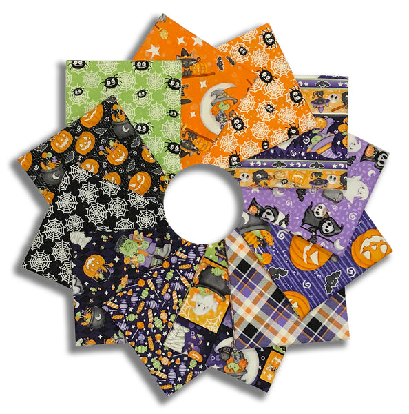 Matt's Pre-Cut Henry Glass & Co. 12 Piece Fat Quarter Bundle - Moonlight Mischief