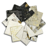 Matt's Northcott Metallic Pre-Cut 12 Piece Fat Quarter Bundle - Gatsby