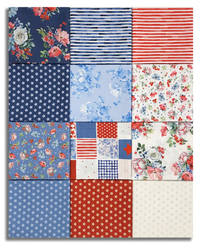 Matt's Clothworks Pre-Cut 12 Piece Fat Quarter Bundle - Americana