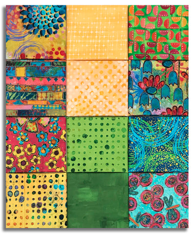 Matt's Free Spirit Pre-Cut 12 Piece Fat Quarter Bundle - Dragonfly Dance