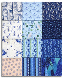 Matt's Free Spirit Pre-Cut 12 Piece Fat Quarter Bundle - Azul