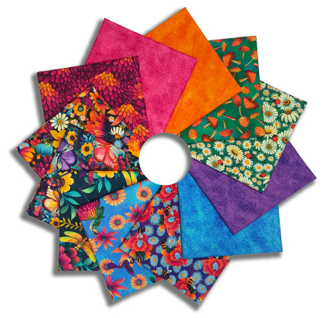 Matt's Blank Quilting Pre-Cut 12 Piece Fat Quarter Bundle - Luminous Haven