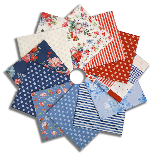 Matt's Clothworks Pre-Cut 12 Piece Fat Quarter Bundle - Americana