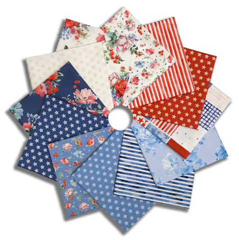 Matt's Clothworks Pre-Cut 12 Piece Fat Quarter Bundle - Americana