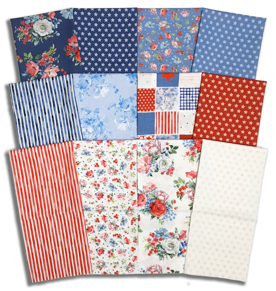 Matt's Clothworks Pre-Cut 12 Piece Half Yard Bundle - Americana