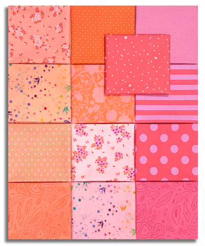 Matt's Pre-Cut 13 Piece Fat Quarter Bundle - Tula's True Colors - Peachy