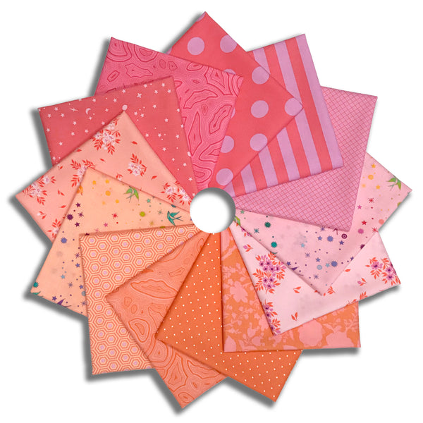 Matt's Pre-Cut 13 Piece Fat Quarter Bundle - Tula's True Colors - Peachy