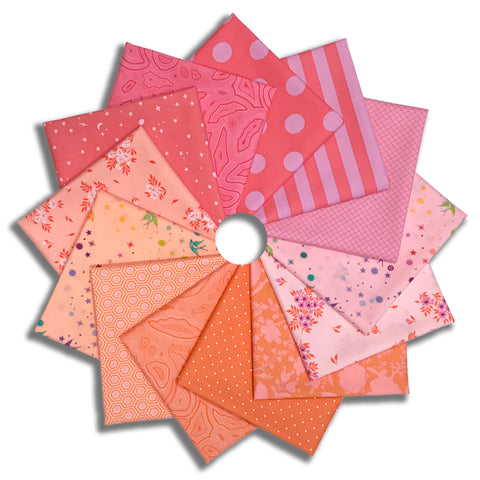 Matt's Pre-Cut 13 Piece Fat Quarter Bundle - Tula's True Colors - Peachy