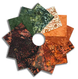 Matt's Pre-Cut Hoffman Batik 13 Piece Fat Quarter Bundle - Cinnamon Spice