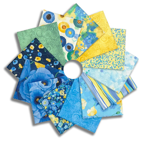 Matt's Timeless Treasures Pre-Cut 13 Piece Fat Quarter Bundle - Poppy Serenade