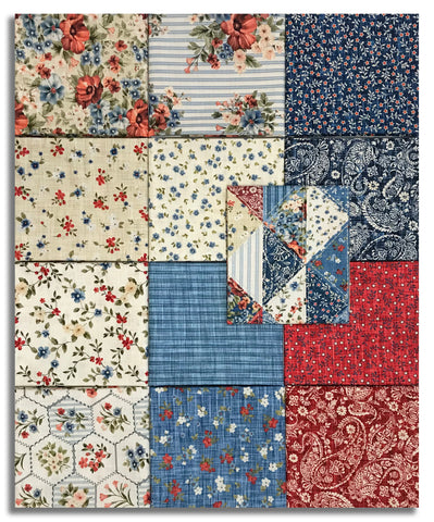 Matt's Northcott Digital Pre-Cut 13 Piece Fat Quarter Bundle - Farmhouse Sampler