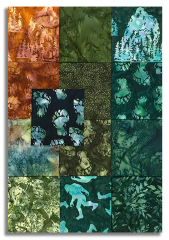 Matt's Pre-Cut Hoffman Batik 13 Piece Fat Quarter Bundle - Big Foot