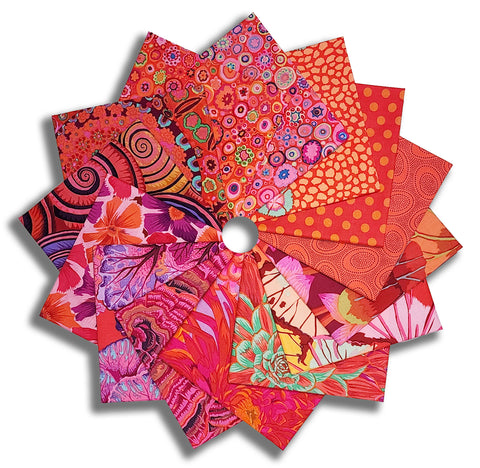 Matt's Pre-Cut Kaffe Fassett 14 Piece Fat Quarter Bundle - Apricot