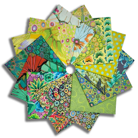 Matt's Pre-Cut Kaffe Fassett 14 Piece Fat Quarter Bundle - Best Greens