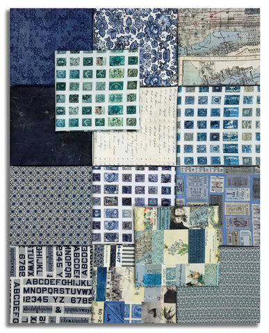 Matt's Free Spirit Pre-Cut 14 Piece Fat Quarter Bundle - Palette - Blues