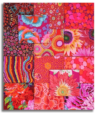 Matt's Pre-Cut Kaffe Fassett 14 Piece Fat Quarter Bundle - Magenta