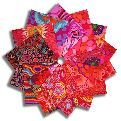 Matt's Pre-Cut Kaffe Fassett 14 Piece Fat Quarter Bundle - Magenta