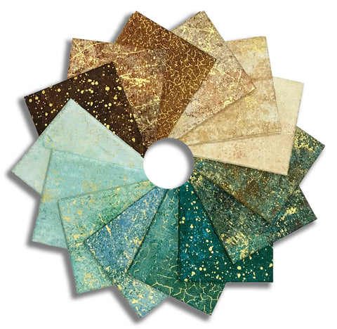 Matt's Northcott Pre-Cut 14 Piece Fat Quarter Bundle - Stonehenge Valencia