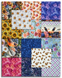 Matt's Blank Quilting Pre-Cut 14 Piece Fat Quarter Bundle - Florinda