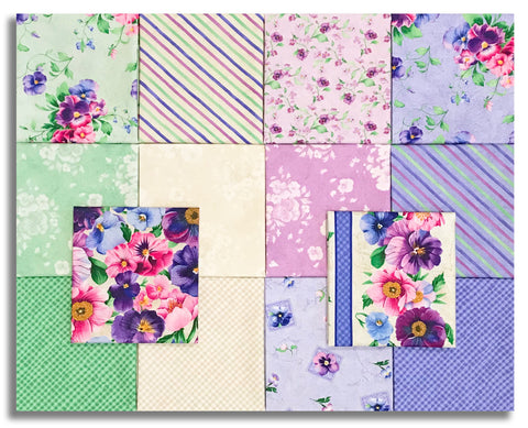 Matt's Wilmington Pre-Cut 14 Piece Fat Quarter Bundle - Pansy Fields